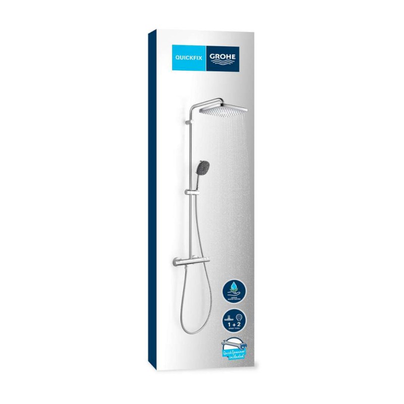 Vitalio Comfort Sprchový set s termostatem, 25x25 cm, 2 proudy, chrom GROHE 26696001