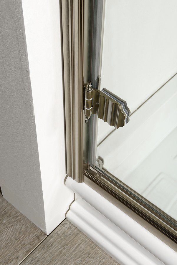 ANTIQUE sprchové dveře otočné, 800mm, levé, ČIRÉ sklo, bronz, světlý odstín GQ1280LCL