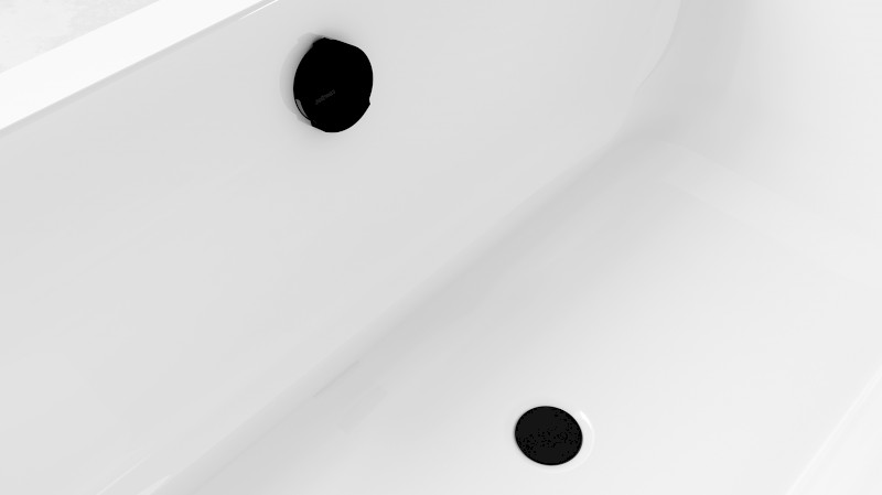 Vanová souprava s napouštěním, bovden, délka 1000mm, zátka 72mm, černá mat 71855.21