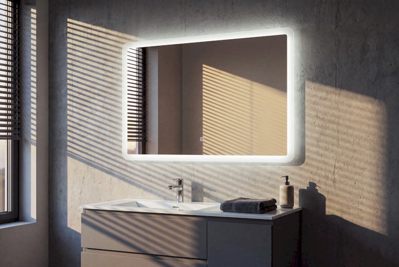 FAGO zrcadlo s LED osvětlením 80x60cm, dotykový senzor, stmívatelné FA080