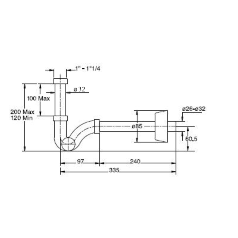 ROYAL FAMILY bidetový sifon 5/4
