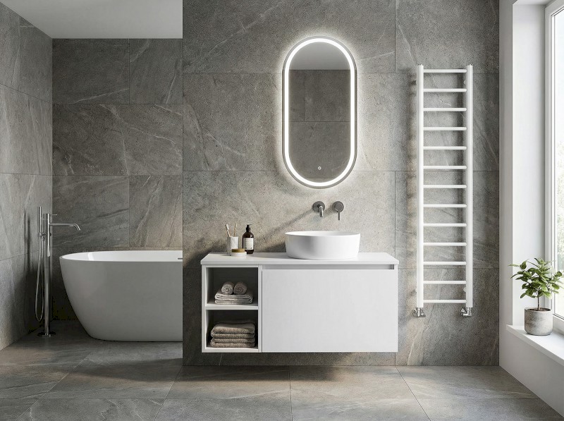 LOREA deska Rockstone 191x1,2x52,5cm, bílá mat LE190-0101