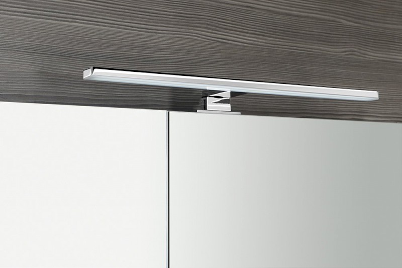 MIRRÓ galerka s LED osvětlením, 80x70x16cm, borovice rustik MC080-0016