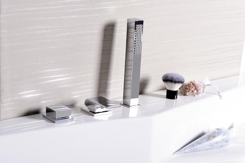 INFINITI dvouprvková páková baterie na okraj vany, chrom IF100