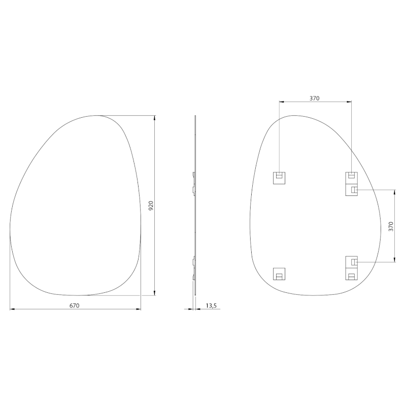 STEN zrcadlo 67x92cm NA295