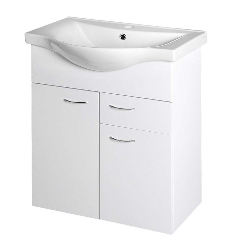 KERAMIA FRESH umyvadlová skříňka, 1 zásuvka, 60,6x74x34cm, bílá 50064A