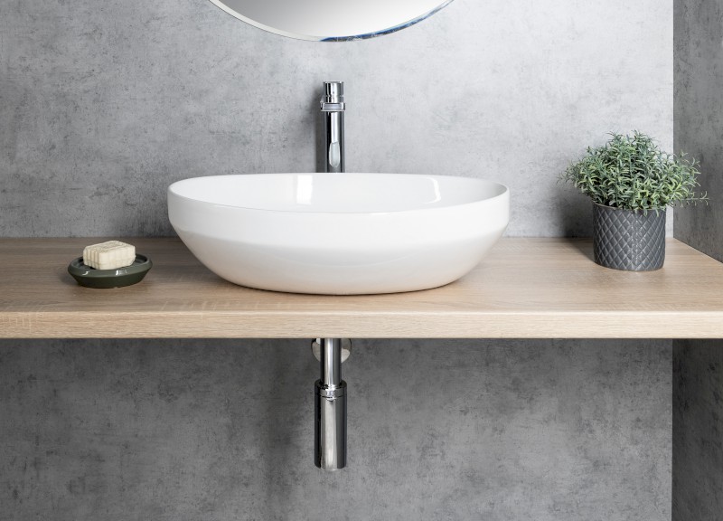 Keramické umyvadlo na desku 50,5x37cm, bílá 50361