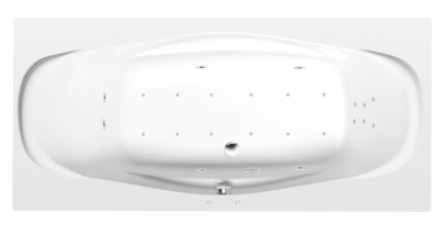 GARDA hydromasážní vana, 190x90x44cm, Attraction Hydro-Air, chrom 14111.4010