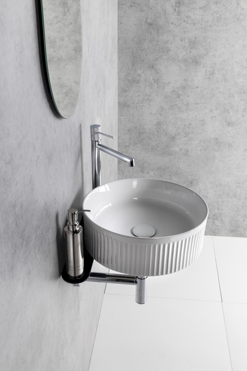 PICOBELLO keramické umyvadlo na desku Ø 37cm, bílá AR484