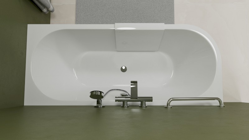 PORTAS R asymetrická vana s dvířky, 180x75x60cm, bílá 75561