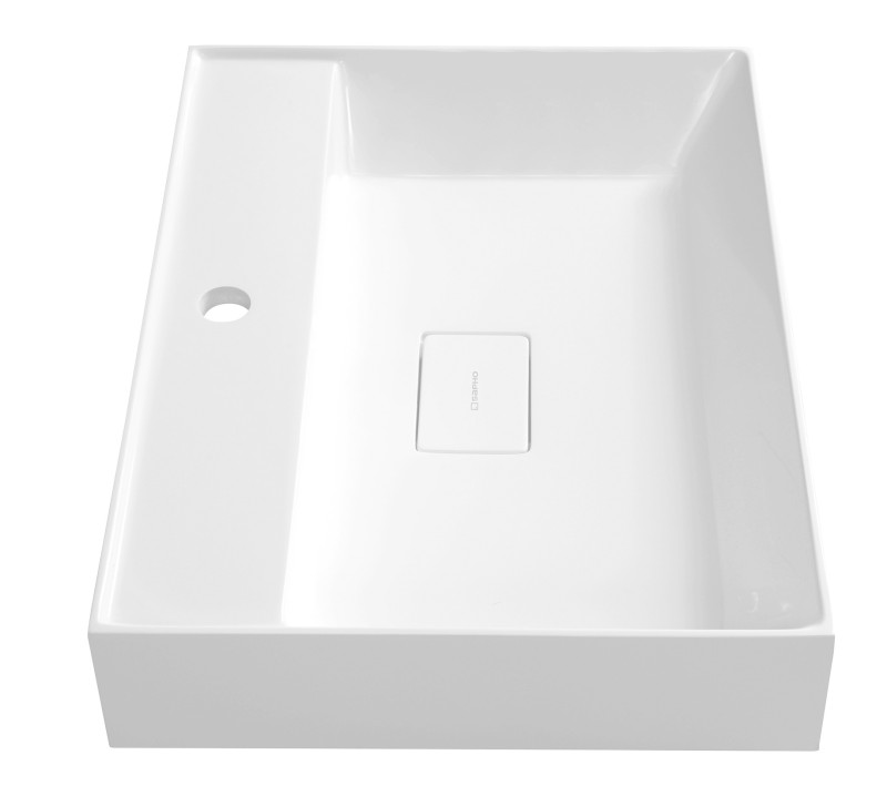 GODIVA umyvadlo, litý mramor, 58x44cm, bílá GU058