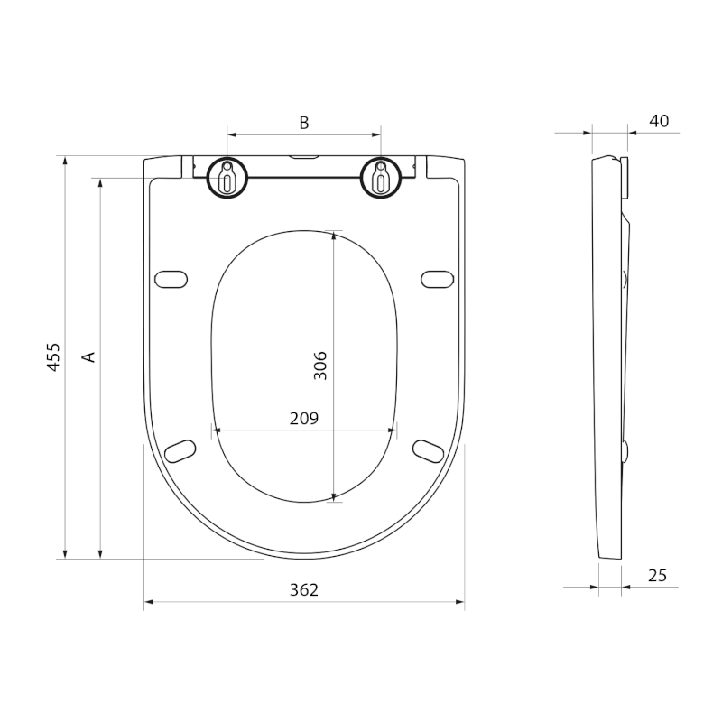 WC sedátko, Soft Close, Easy Take, bílá PBS106