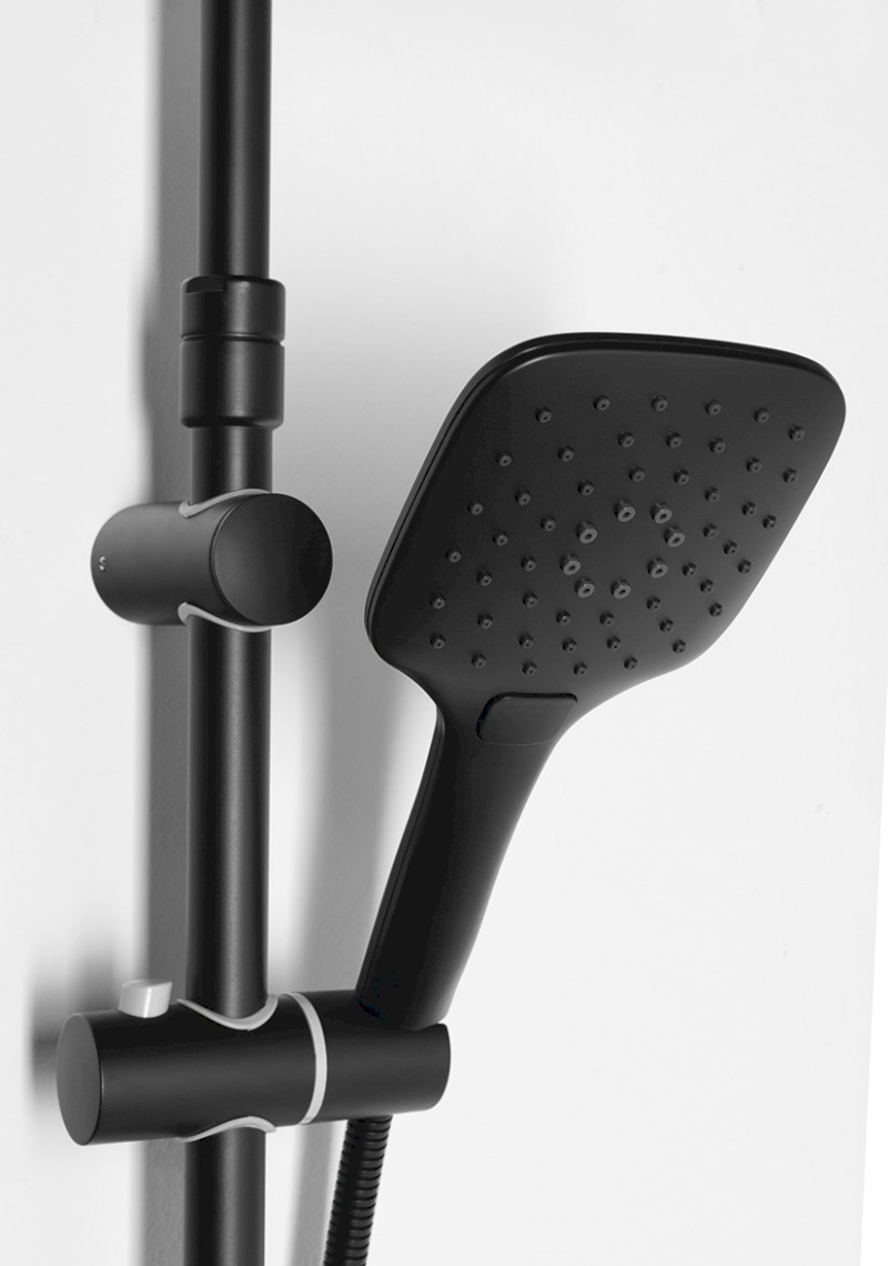 KERA sprchový sloup s napojením na baterii, černá mat SL435
