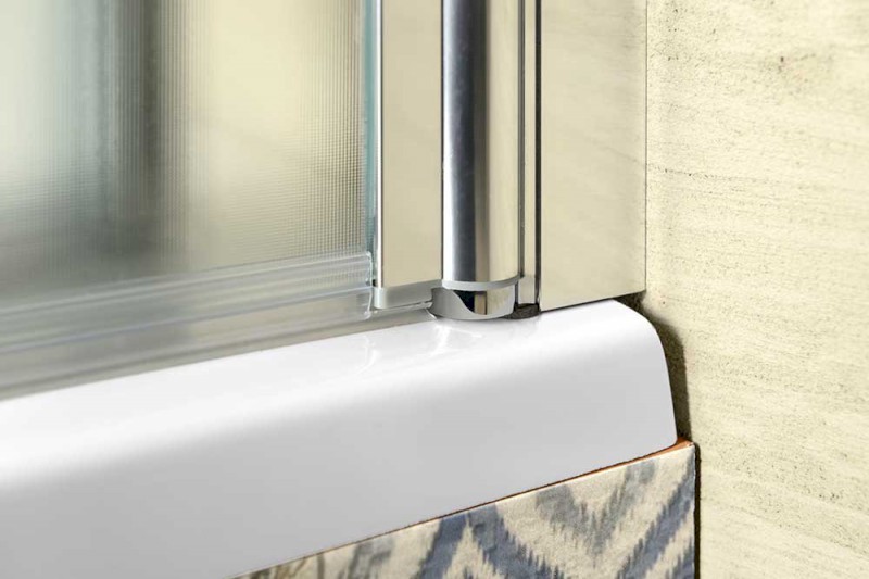 VANDA vanová zástěna skládací 1000x1400 mm, chrom, sklo matné AQ1140