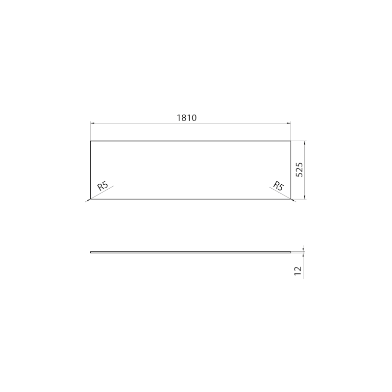 LOREA deska Rockstone 181x1,2x52,5cm, black attica LE180-0598