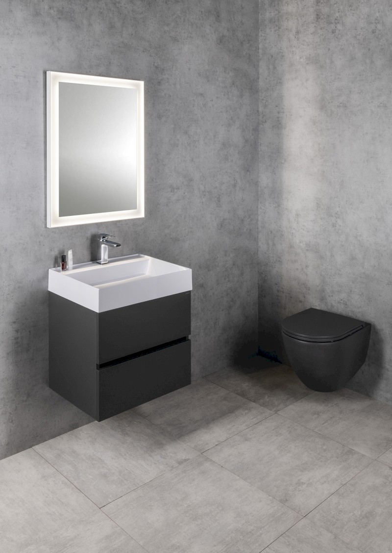 ODETTA umyvadlová skříňka 57x50x43,5cm, antracit matný DT060-3434