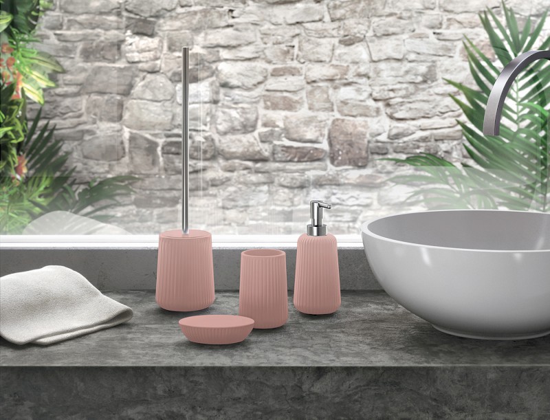 MARIKA WC štětka na postavení, růžová MK3310