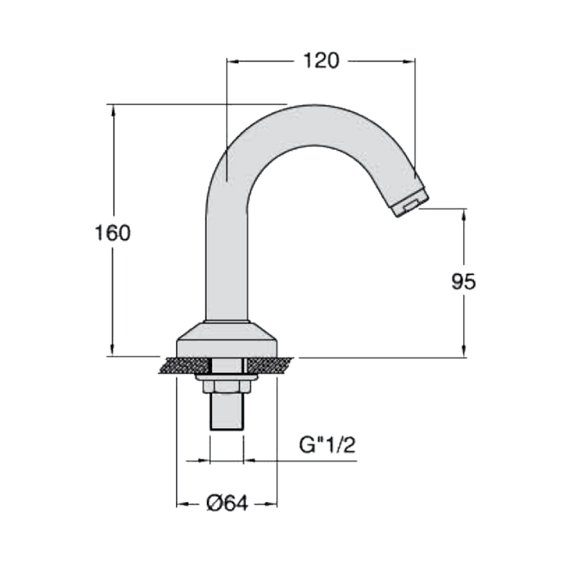 Výtoková hubice pro umyvadlo a vanu, chrom AT96151