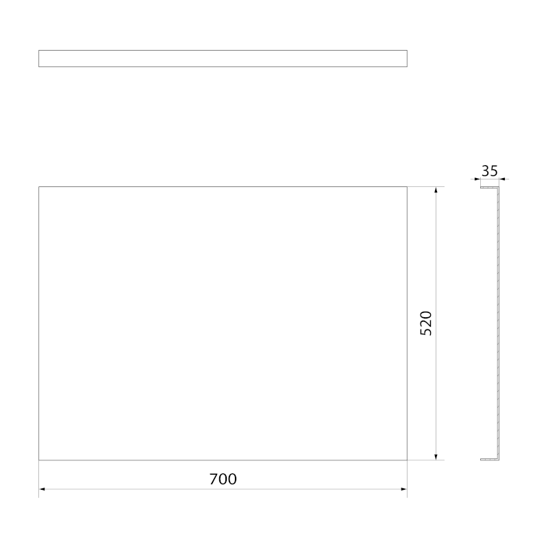 COUVERT panel boční 70x52cm 72854