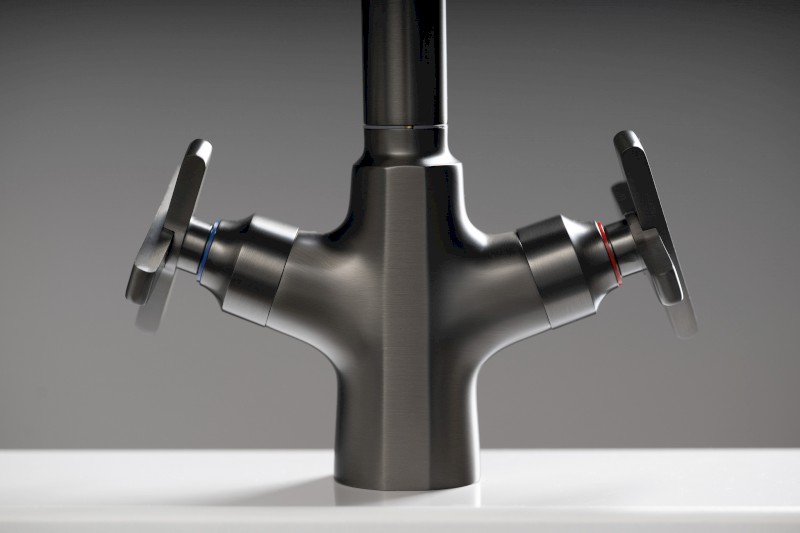 XELLA stojánková dřezová baterie, gun metal XE603GM