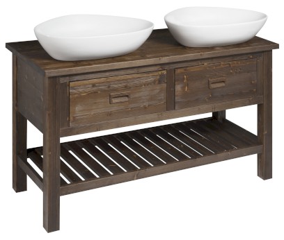 BRAND umyvadlová skříňka 130x73x50cm, mořený smrk BA131S