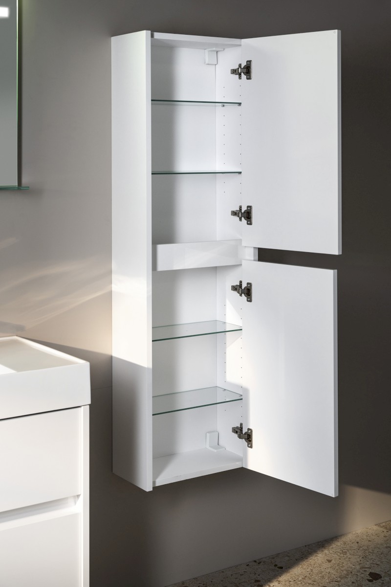 NIRONA skříňka vysoká 35x140x30cm, 2x dvířka, levá/pravá, dub Mocca NR350-1212