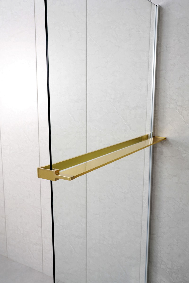 Police zkracovatelná na Walk-in zástěnu 60-140cm, zlato mat EG1446