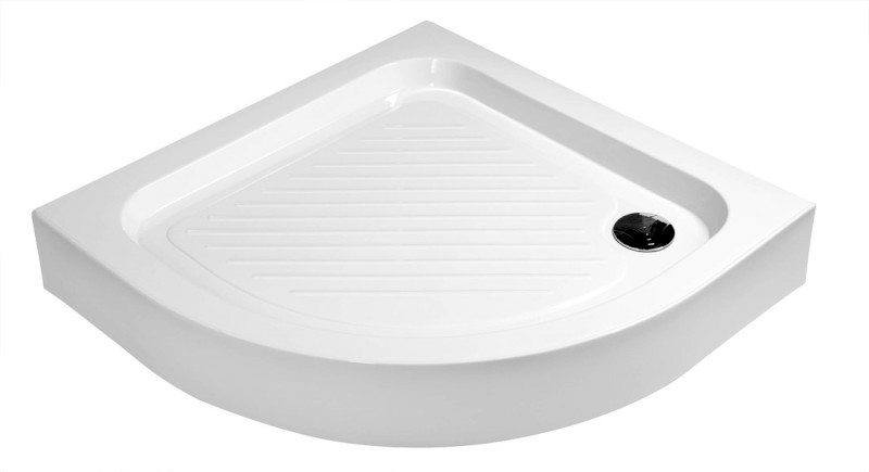 Sprchová samonosná vanička akrylátová, čtvrtkruh 90x90x15cm BTTR90