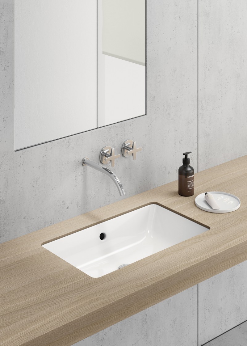 KUBE X keramické umyvadlo pod desku 60x37cm, bílá ExtraGlaze 895311