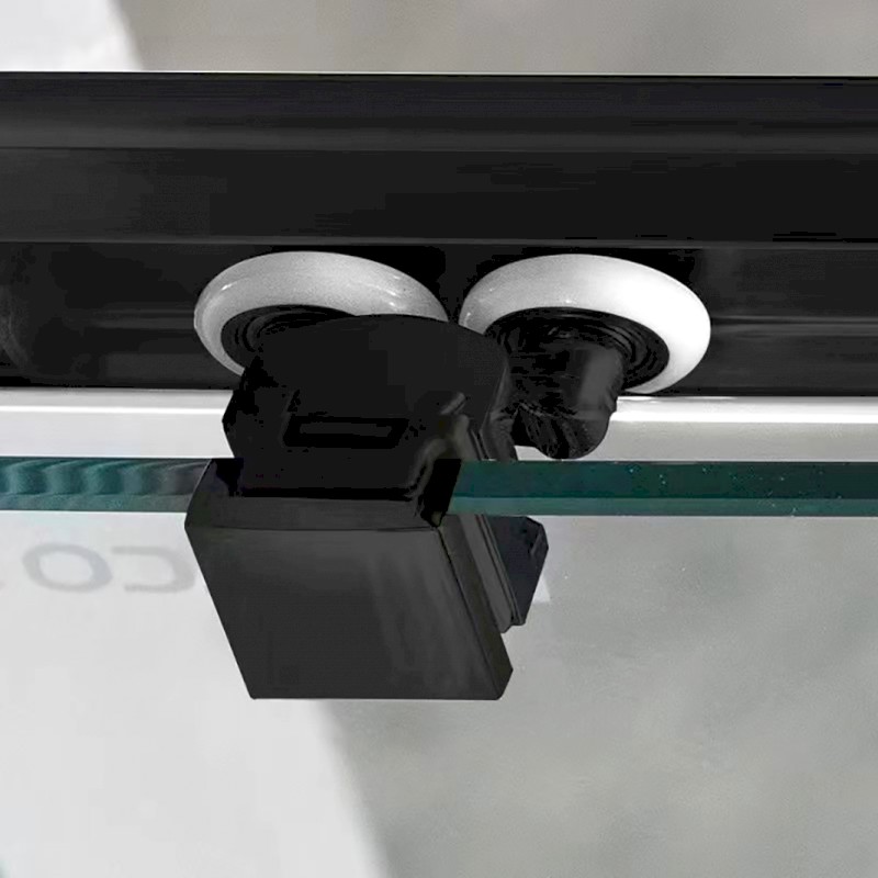 SIGMA SIMPLY BLACK čtvrtkruhová sprchová zástěna 900x900 mm, R550, čiré sklo GS5590B