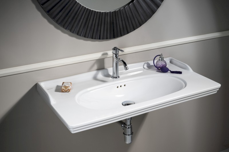 STELLA keramické umyvadlo 90x46,5cm, bílá 10ST50090