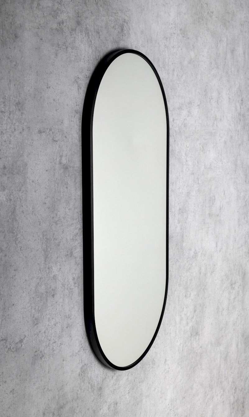 AROWANA oválné zrcadlo v rámu 45x90cm, černá mat AWB4590