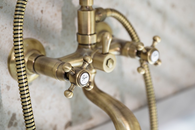 ANTEA nástěnná vanová baterie kompletní, bronz 3016