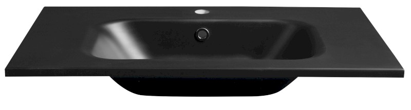 SIDRA umyvadlo, litý mramor, 81x46cm, černá mat SD081B