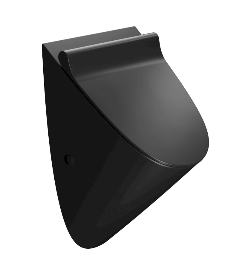 COMMUNITY urinál se zakrytým přívodem vody s otvory pro víko 31x54,5cm, černá mat 769626