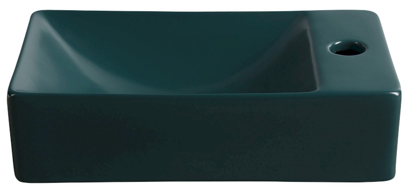 MARGITHA keramické umývátko 38x22cm, otvor pro baterii vpravo, petrolejová MGT38220