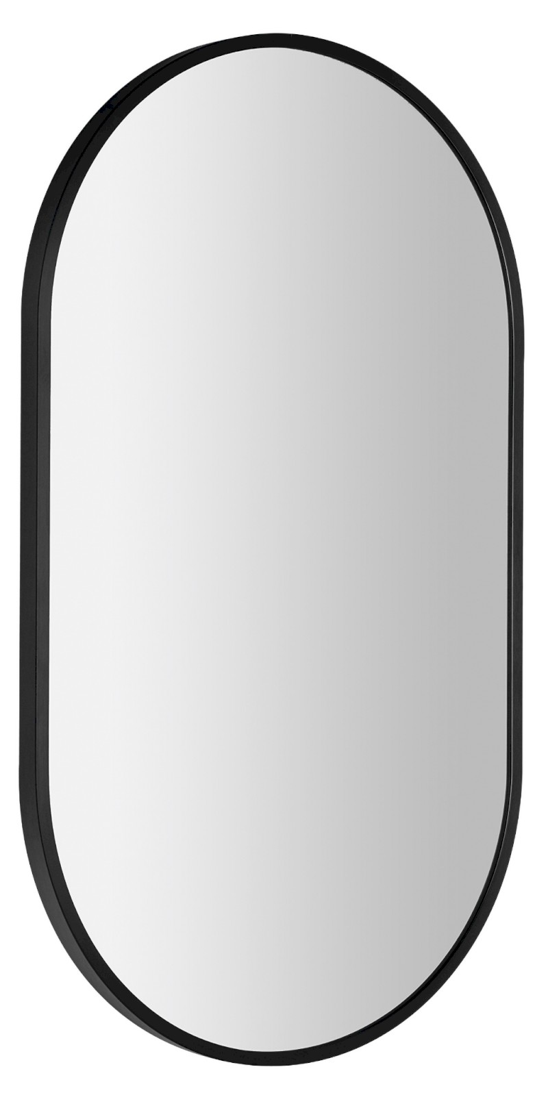 AWB4070 (64182) AROWANA oválné zrcadlo v rámu 40x70cm, černá mat AWB4070