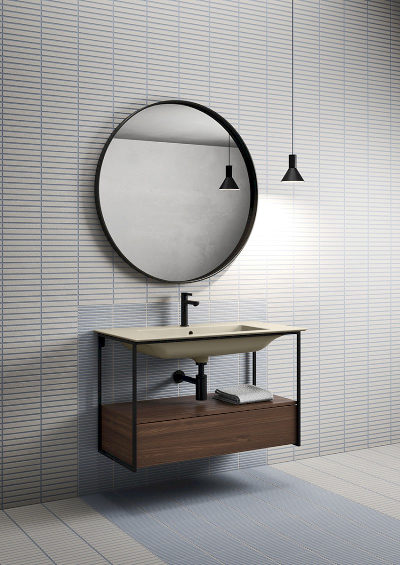 PURA keramické umyvadlo Slim 102x46cm, bez otvoru, creta mat 8886008