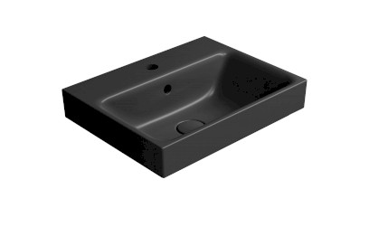 NUBES keramické umyvadlo 50x40cm, černá mat 9682126