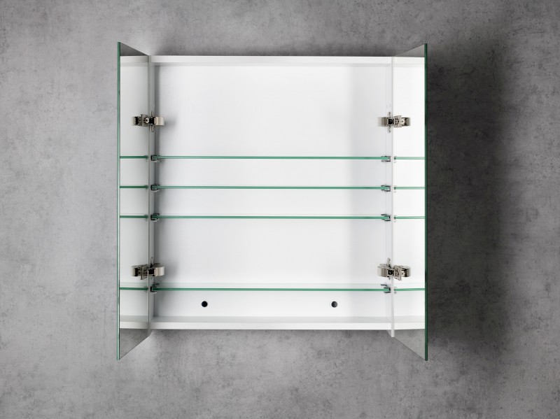 NEON koupelnová galerka, oboustranné zrcadlo, 60x66,5cm, bílá 501.200.0