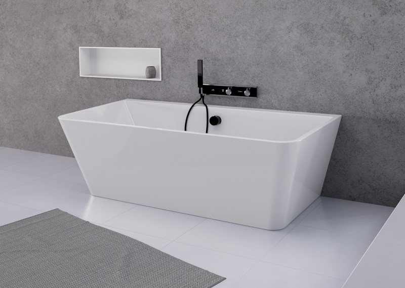 LIBERTA D nástěnná stojící vana 170x78x60cm, bílá 20392