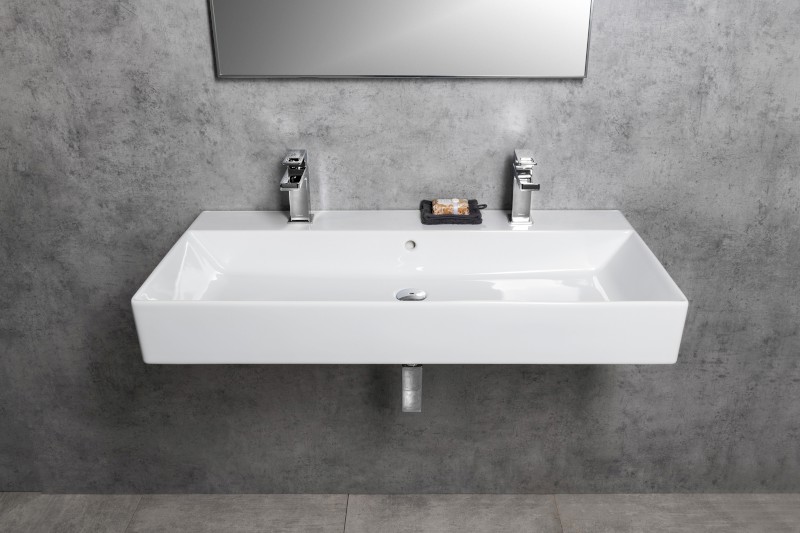 KUBE X keramické dvojumyvadlo 100x47cm, bílá ExtraGlaze 9423211