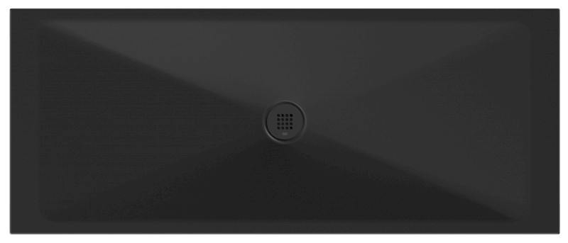 Keramická sprchová vanička, obdélník 170x70x2cm, černá mat 46170726