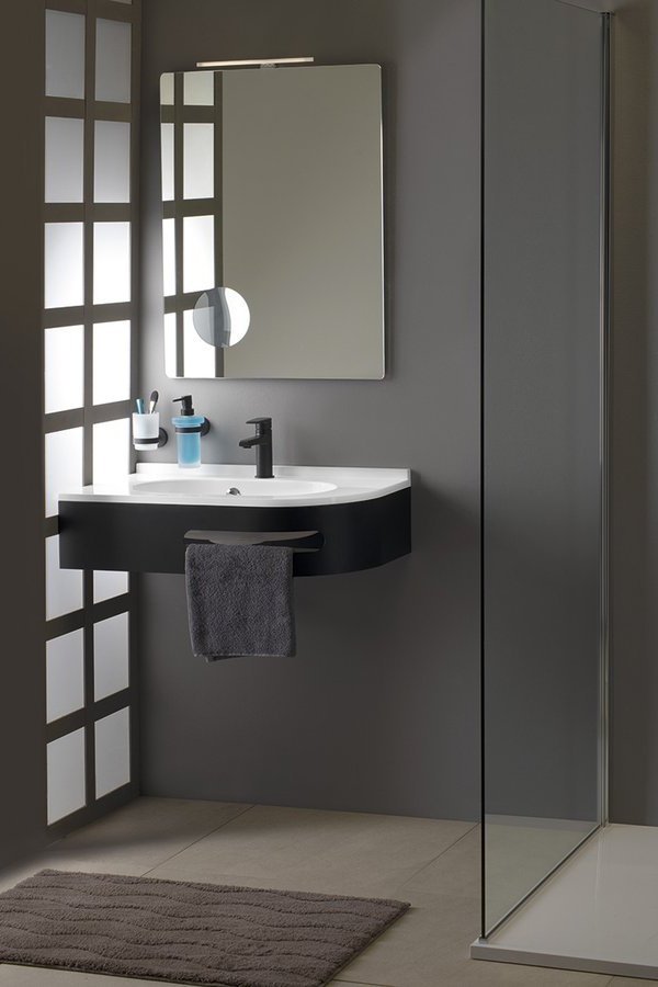 PULSE umyvadlo rohové, litý mramor, 75x45cm, levé, bílá BM752