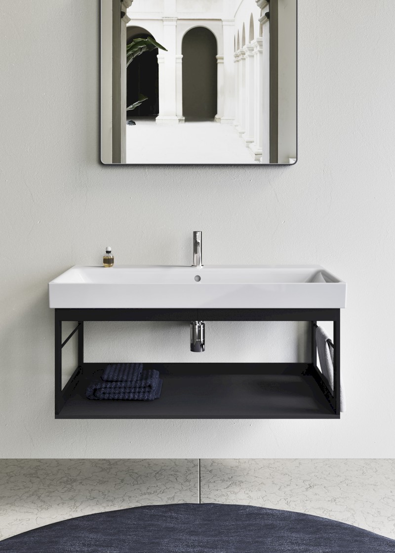 NUBES/NORM konstrukce pod umyvadlo 100x50cm, černá mat MSN10028
