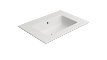 PURA keramické umyvadlo Slim 62x46cm, bez otvoru, bílá mat 8884009