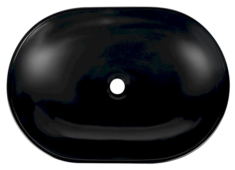 CALEO keramické umyvadlo na desku, 60x42cm, černá mat CA590B