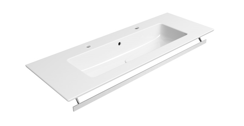 PURA keramické dvojumyvadlo Slim 122x46cm, bílá ExtraGlaze 8887211