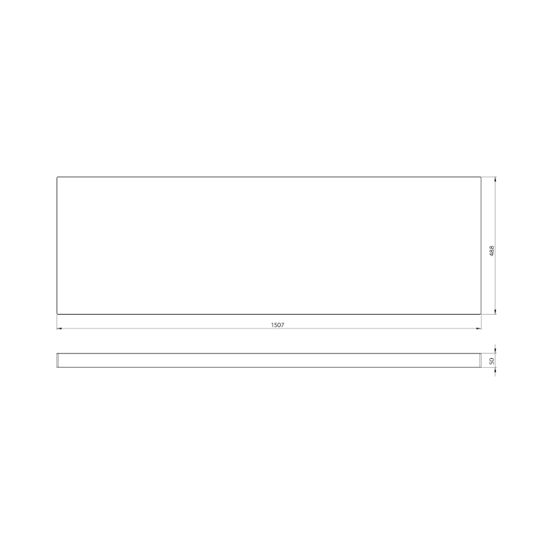 AVICE deska pod umyvadlo 150,7x48,8cm, tl.5cm, dub rover AV047