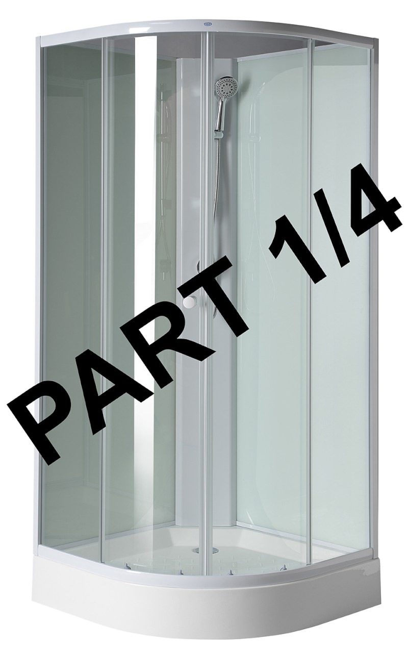 AIGO vanička 900x900 mm, příslušenství, sifon, držák sprchy a sprcha, komponent 1/4 YB93-1